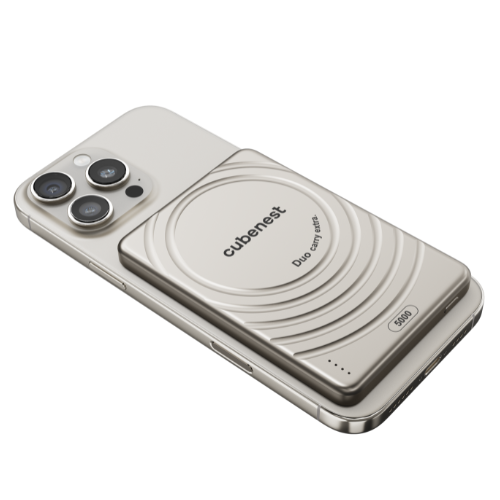 Cubenest Magnetická bezdrátová powerbanka SlimDual 5000 mAh S1B3D titanová Cubenest Magnetická bezdrátová powerbanka SlimDual 5000 mAh S1B3D titanová